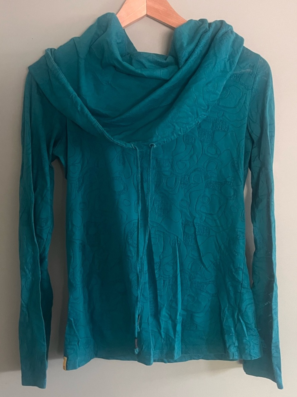 Lole Teal Funnel Neck Top
